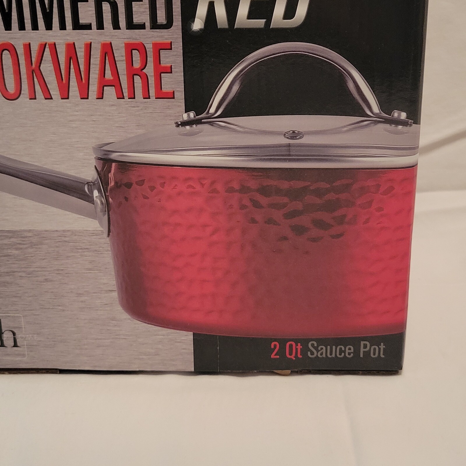 ih ~ Inspired Home Hammered Red Cookware, 2 Qt Sauce Pot, HXPH20S-03