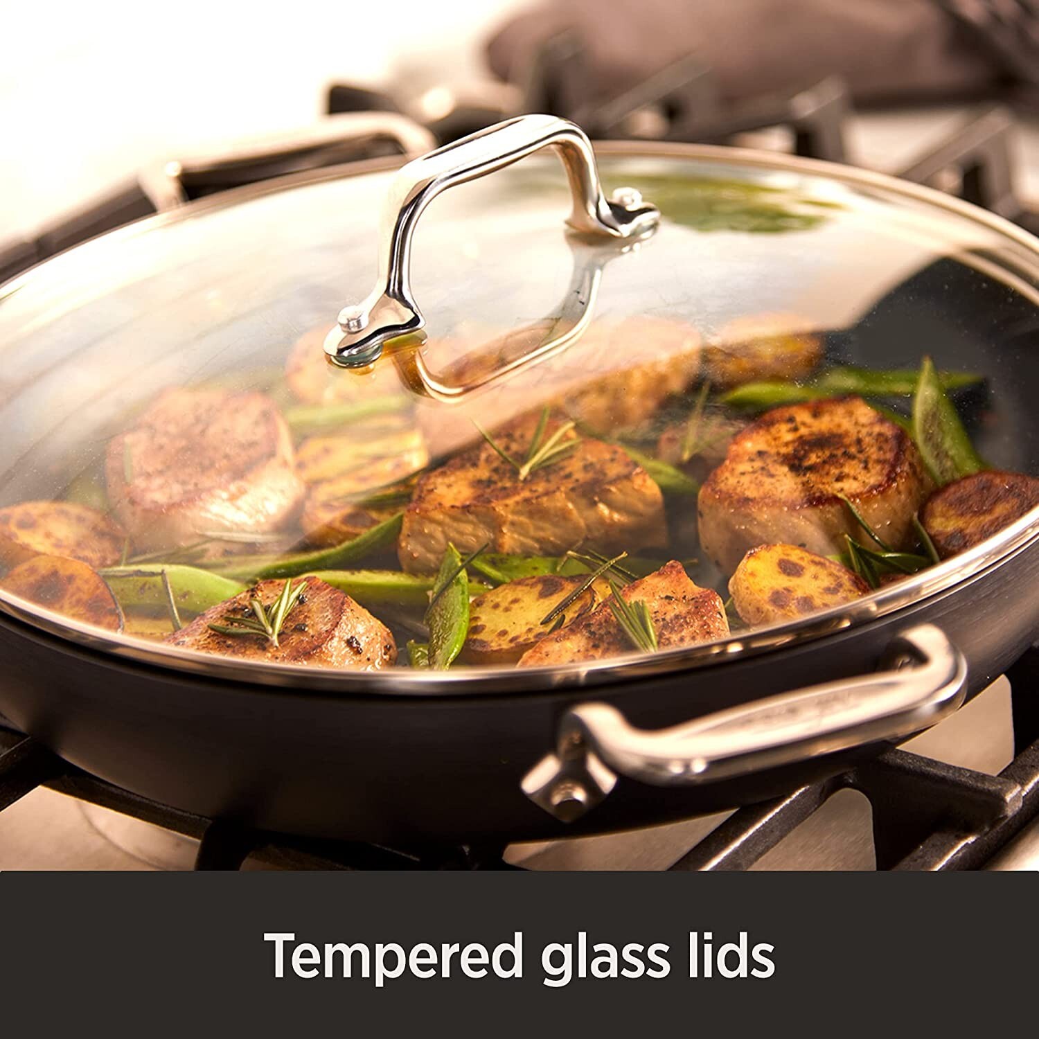 All-Clad HA1 Hard Anodized Nonstick Essential Pan 12 Inch +All-clad Pot Holders