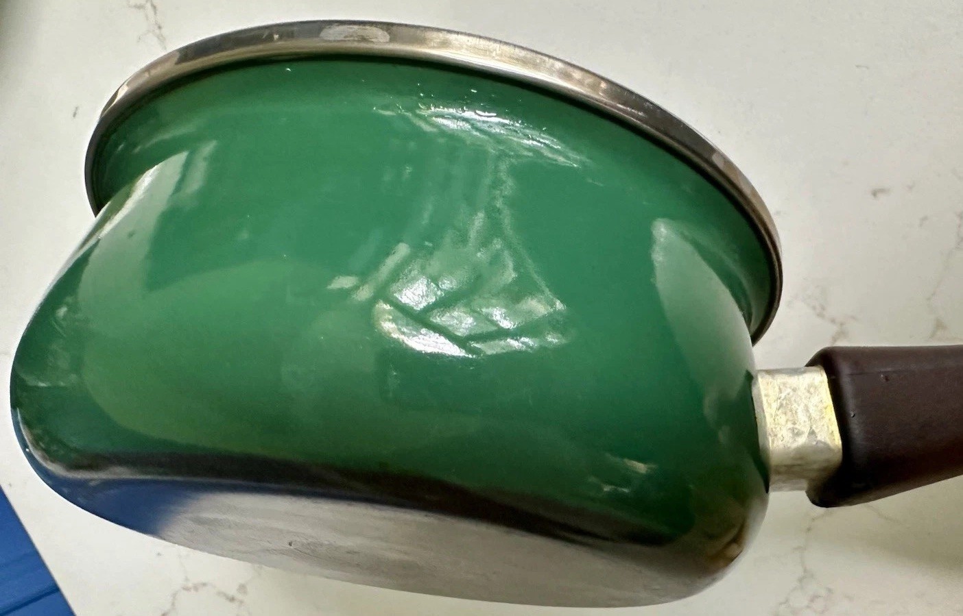 Encore 1 Quart Green Non Stick Pan Made in Spain Vintage Saucepan Even Heating