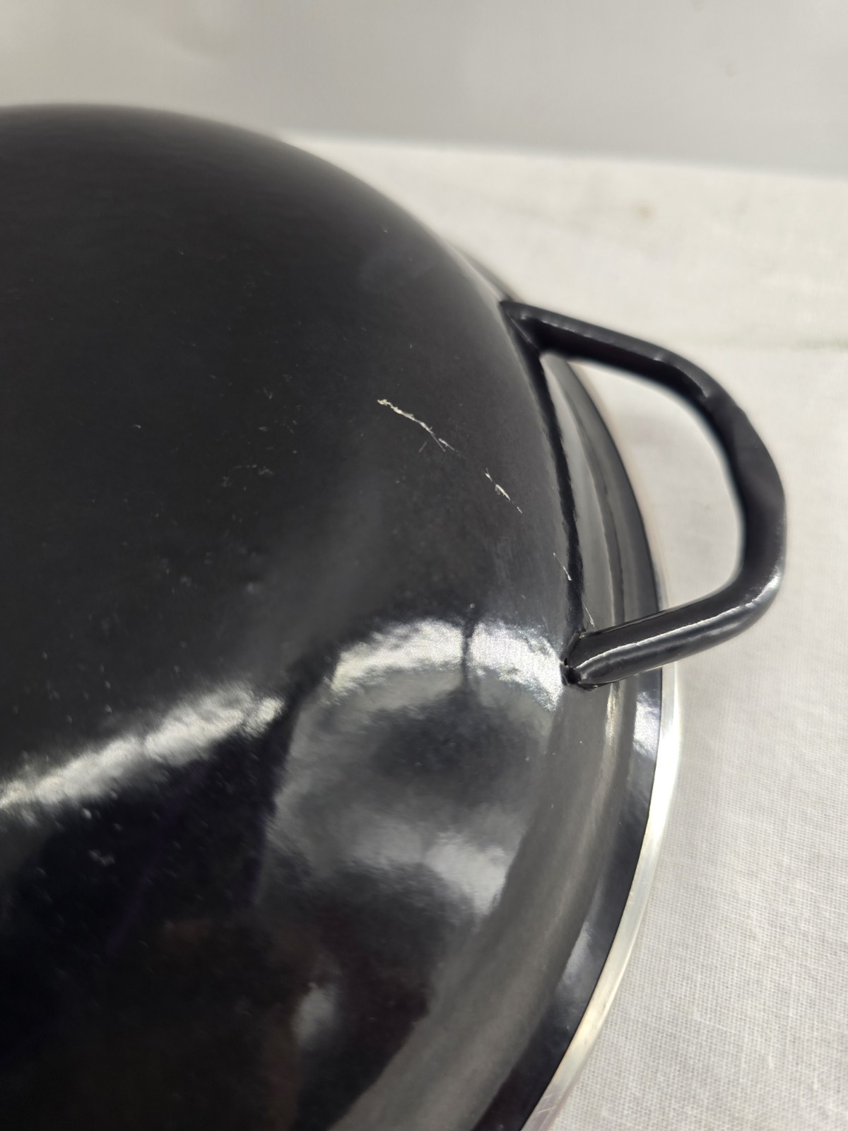 VTG Mid Century Modern Yugoslavian Emo Celje 3-Piece Enamel Nesting Sauté Pans