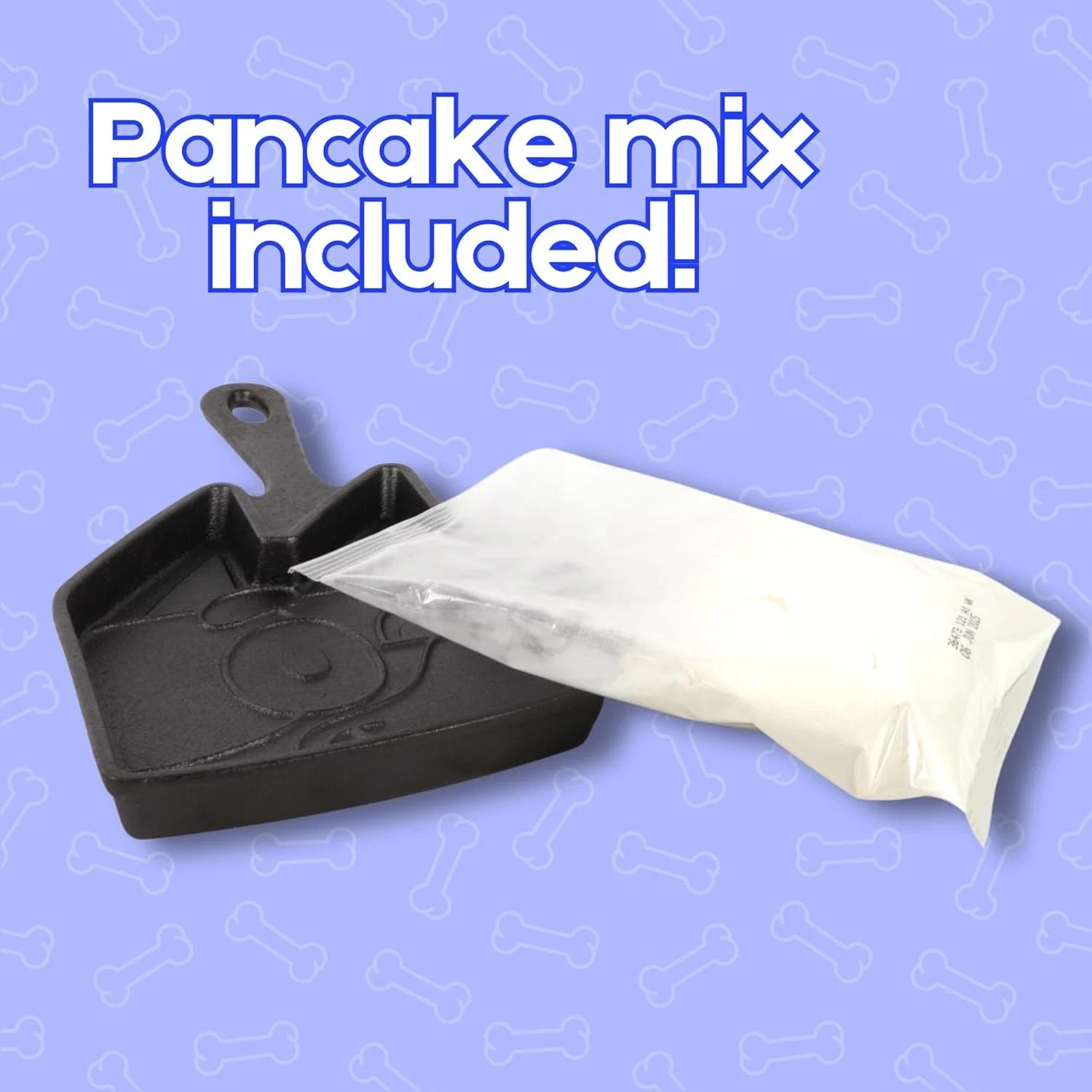 NEW Bluey Face Cast Iron Metal Pancake Skillet/Batter Mix Gift Set