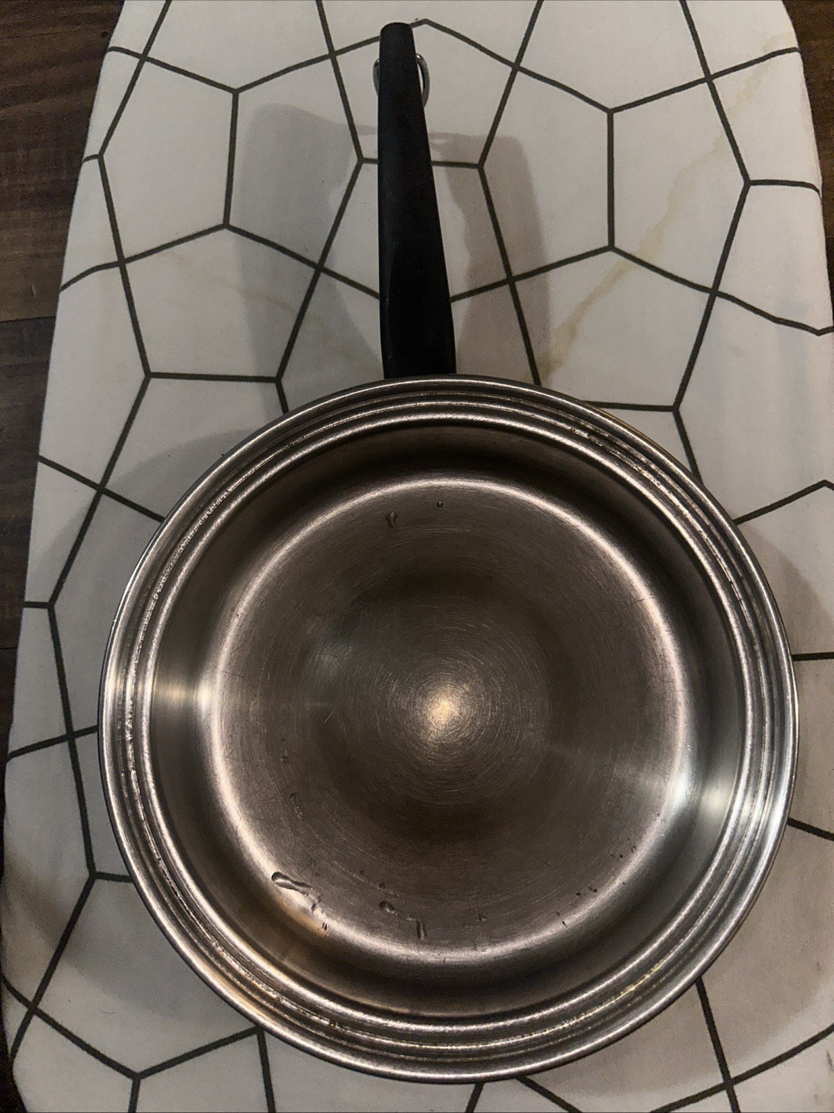Lustre Craft 18-8 3 Ply Stainless Steel 9 1/2″ skillet fry pan No Lid EUC