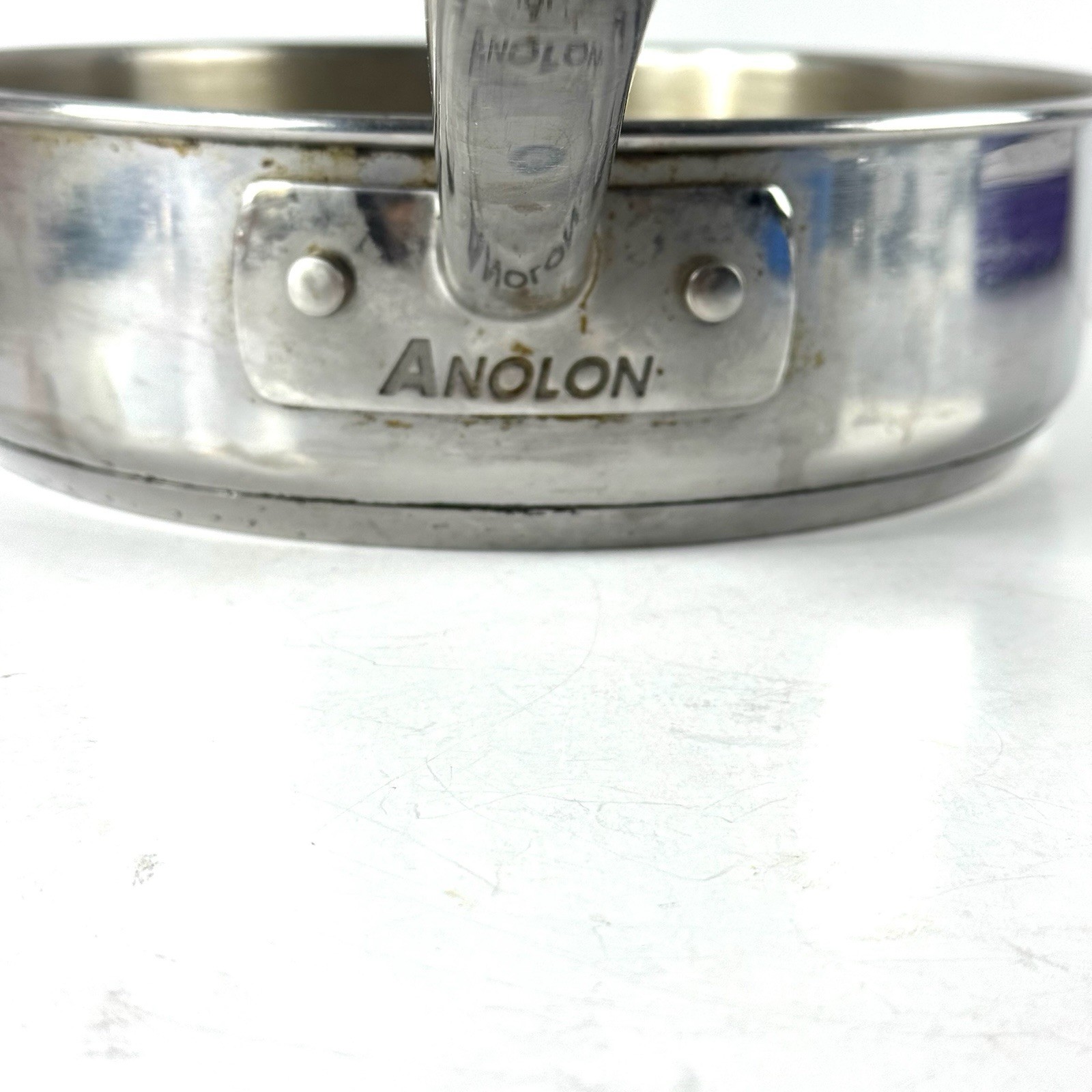 Anolon Sauté Pan 10 Inch Stainless Steel 3 QT 2.8 L Q14T Impact Bonded Even Heat