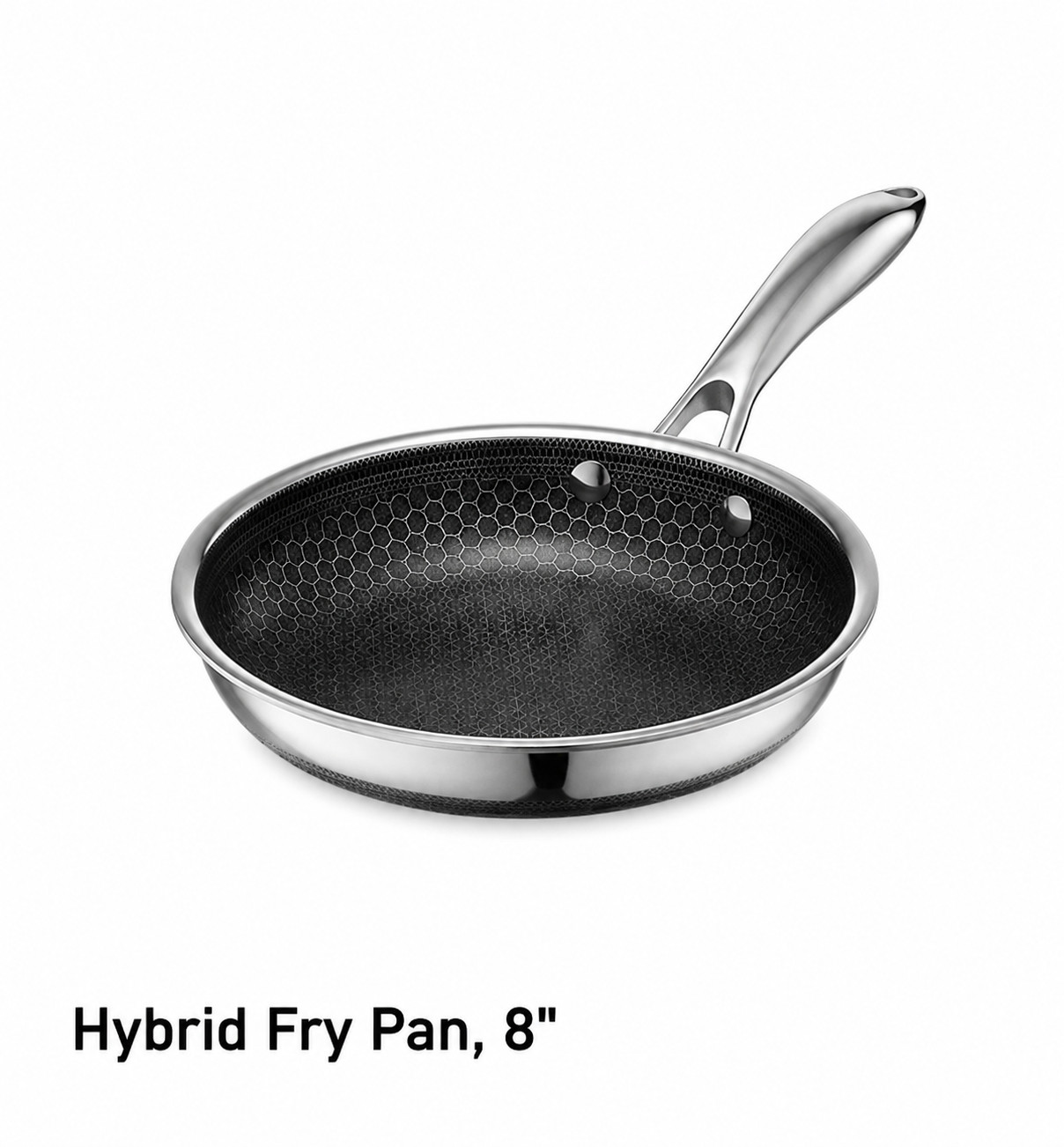 HEXCLAD 6-PC Nonstick Hybrid Fry Pan Set 8, 10, 12″ w/Tempered Glass Lids Black