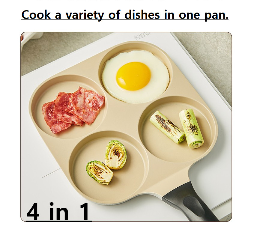 Comet Kitchen 4-hole egg pan / Cooking various dishes at once / Safe Pan