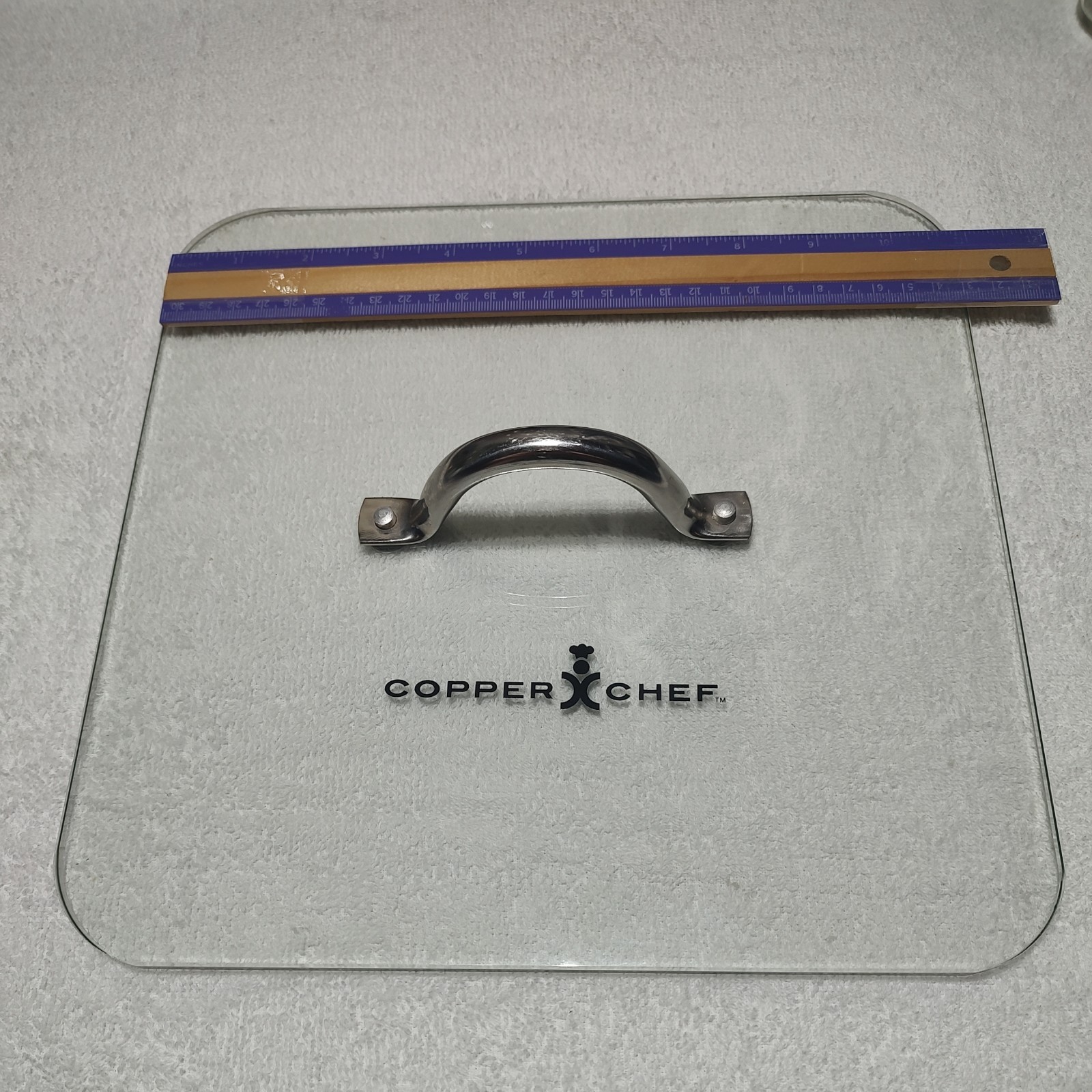 Copper Chef Glass Square Panini Press Bacon Burgers Panini 11 In X 11 in
