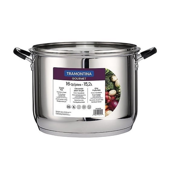 Tramontina 16 Qt Stainless Steel Stock Pot with Lid