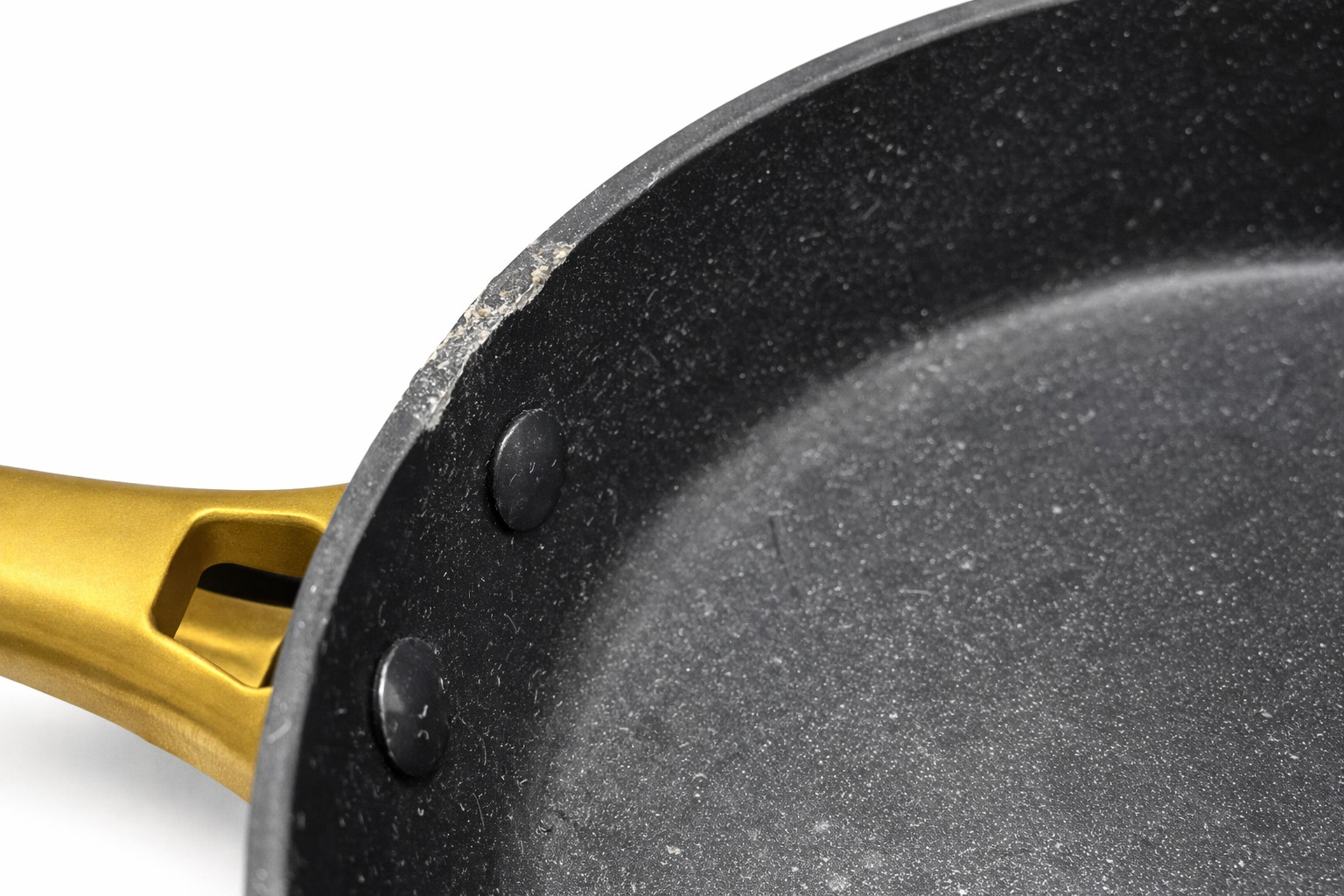 GreenPan 7 Pc Cookware Set Fry Pans Nonstick Ceramic Black Gold Handles