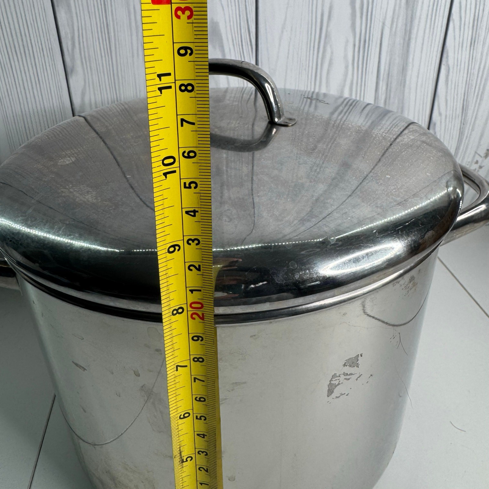 Vintage Revere Ware 2070 10 Qt Stainless Steel Stock Pot And Lid