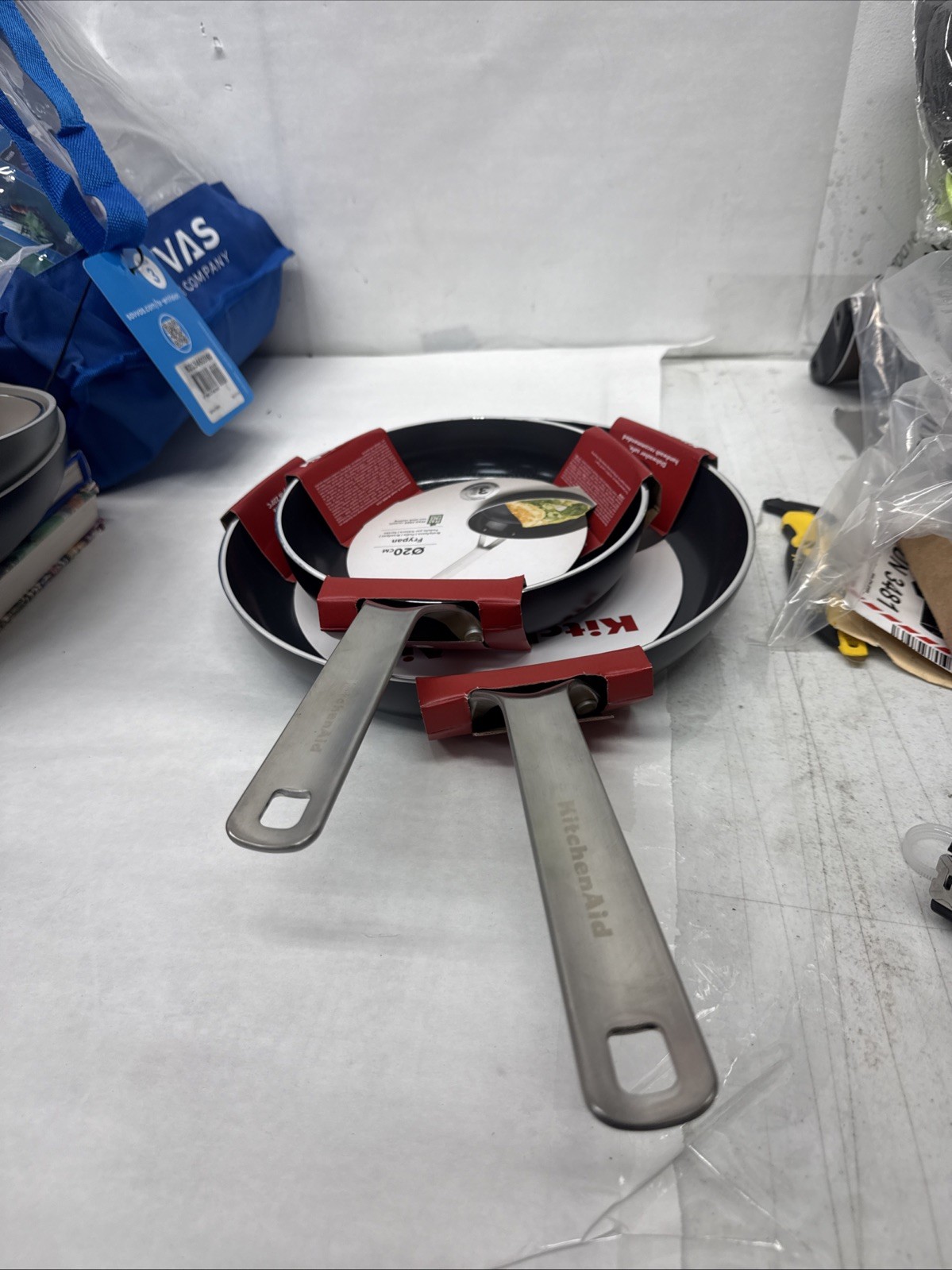 NEW KitchenAid NON-STICK ALUMINUM STAINLESS STEEL Fry Pan 28cm/20cm