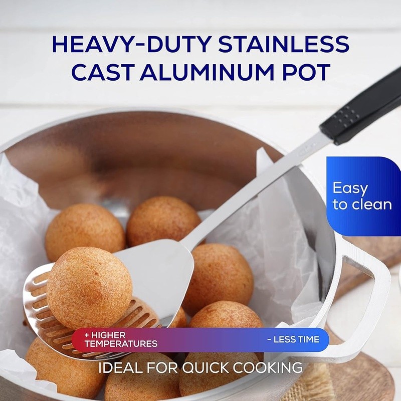 Compact Aluminum Caldero Small Batch Cooking Pot Non Stick Deep Fryer Home Use