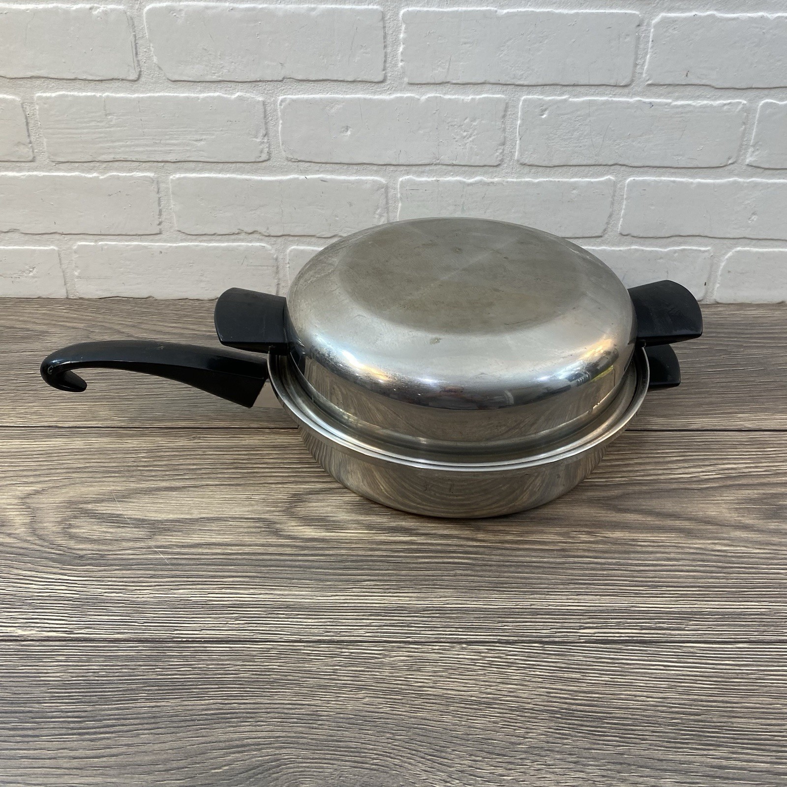 Vintage Seal-O-Matic Thermium Multi-Plex Steel Skillet With Lid