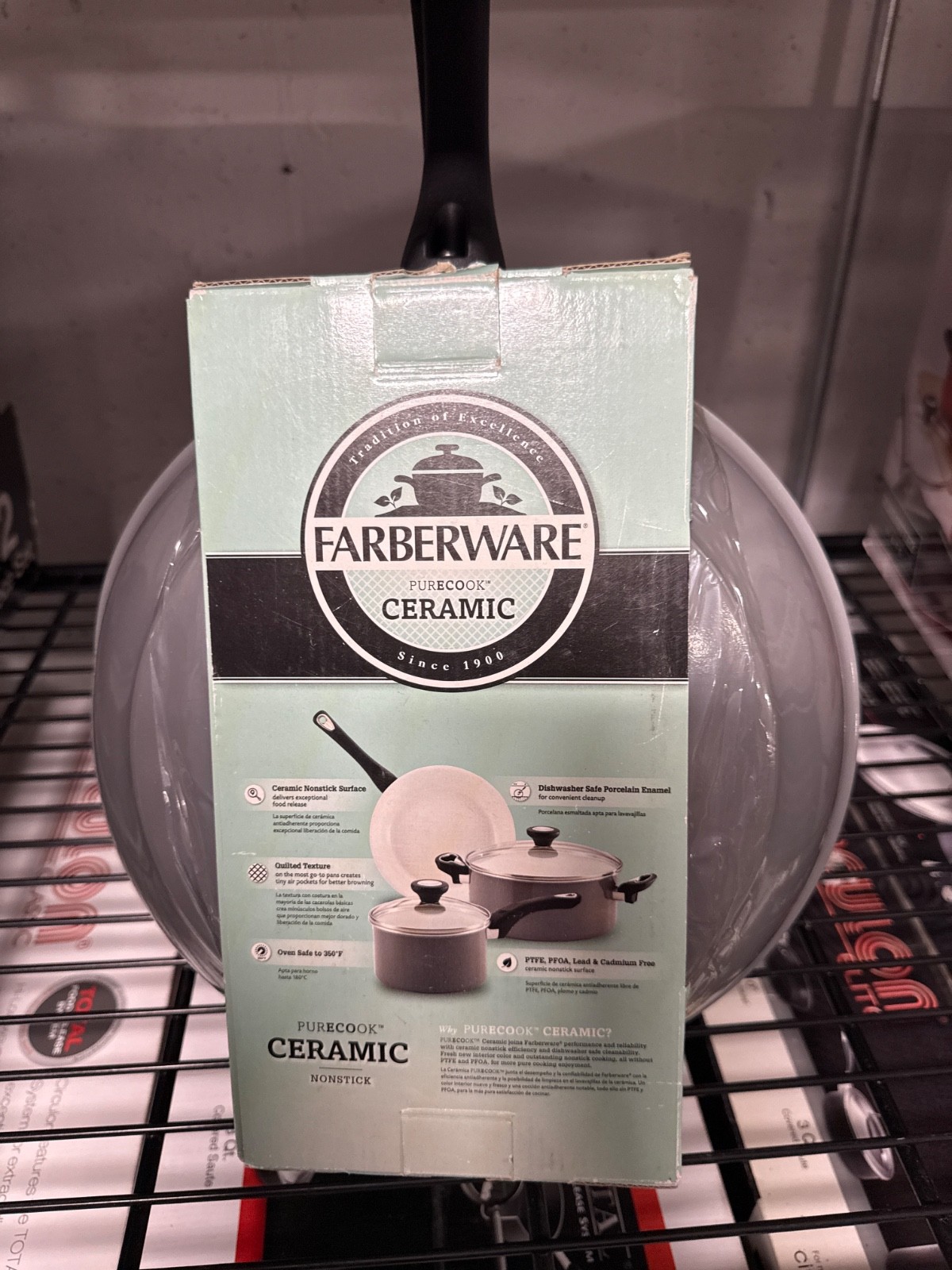 Farberware Purecook Ceramic 9.25” and 11.5″ Skillets – Gray- NEW in package!