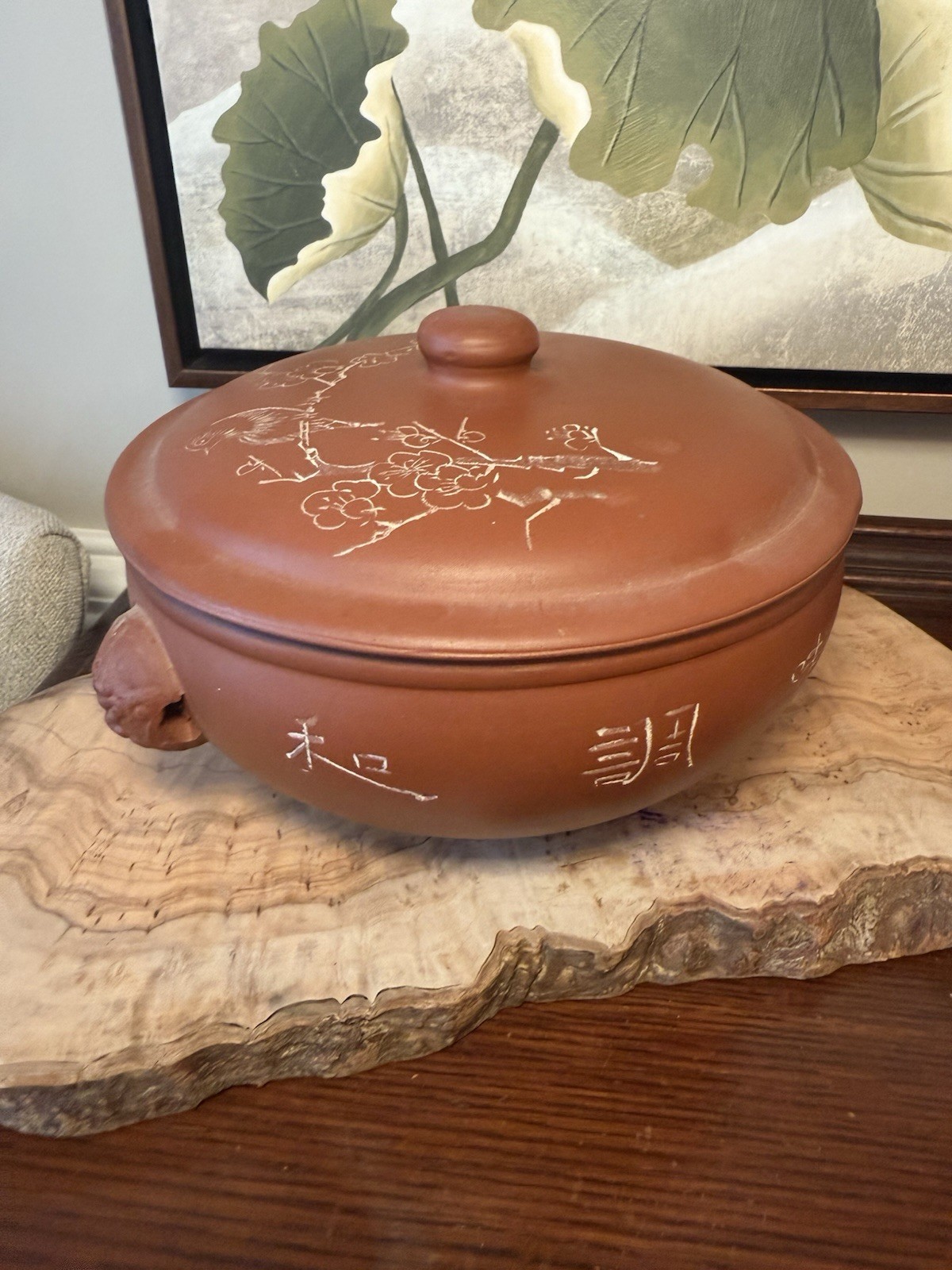 Vintage Asian Red Clay Pottery Large Steamer Yunnan Qigue Cook Pot Yixing