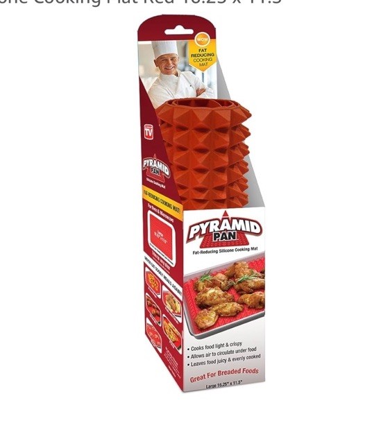 Pyramid Pan As Seen On TV 11-1/2 in. W x 16-1/4 in. L Red Baking Mat