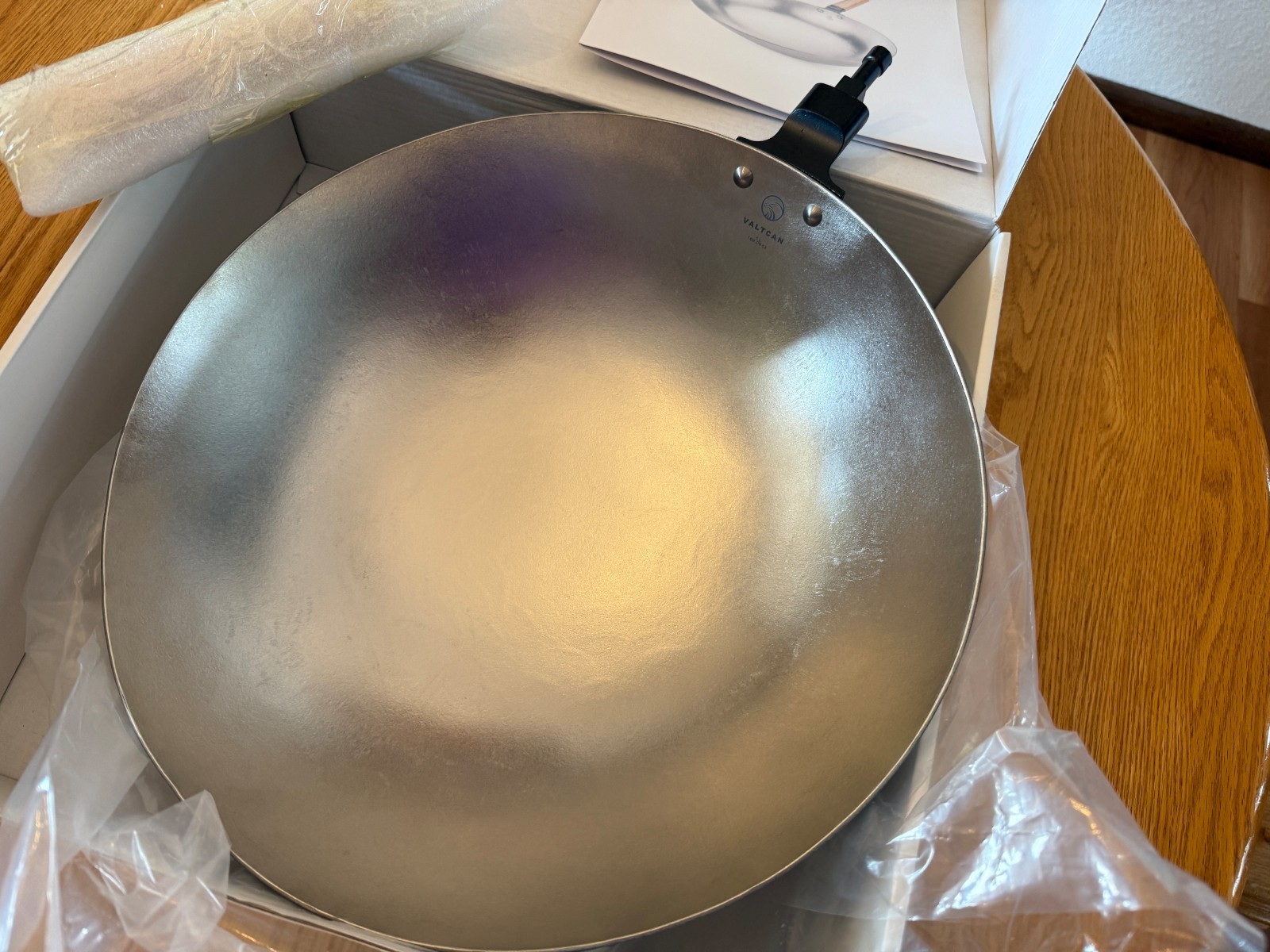 Valtcan T35 Titanium Wok, Coating-free, 14”, 3 lbs, 2mm Thick