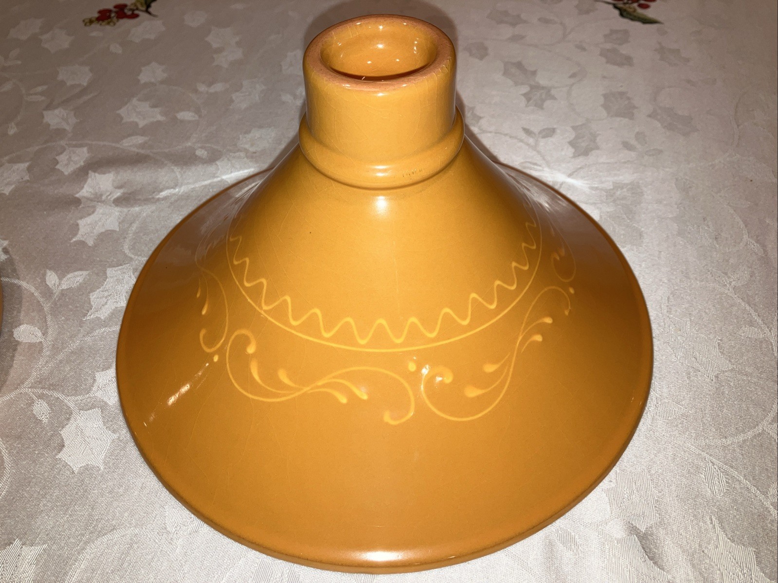 TAJINE Cooking Pot-TAGINE Ceramic Pottery Made in Portugal 11” GOLD TONE