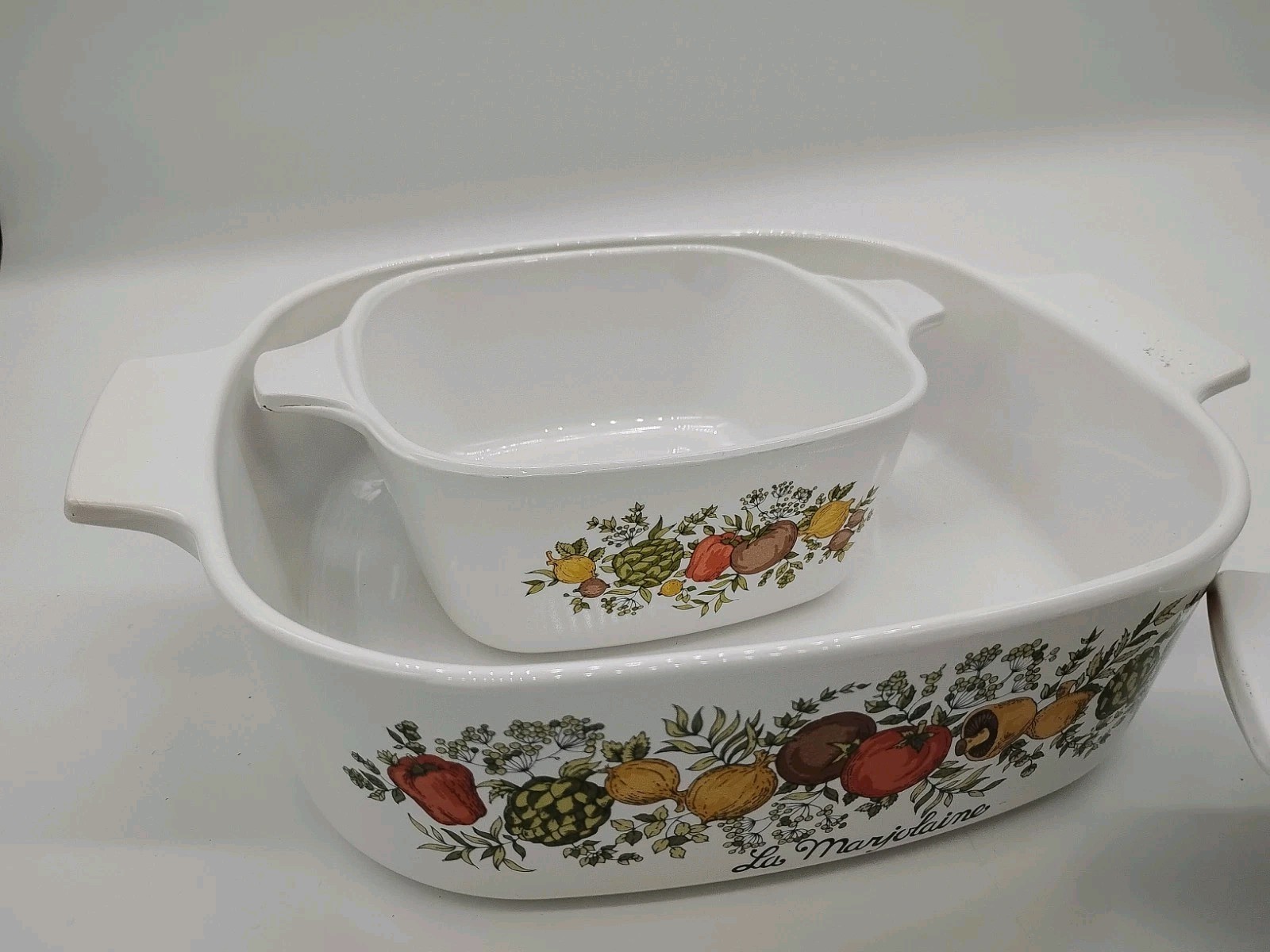 CorningWare A-2-B & P-43-B A-1-B Spice of Life Casserole Dishes Vintage USA