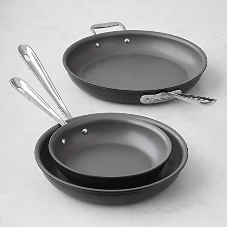 All-Clad NS1 Nonstick Induction 8-inch, 10-inch and 12-inch Fry Pan set