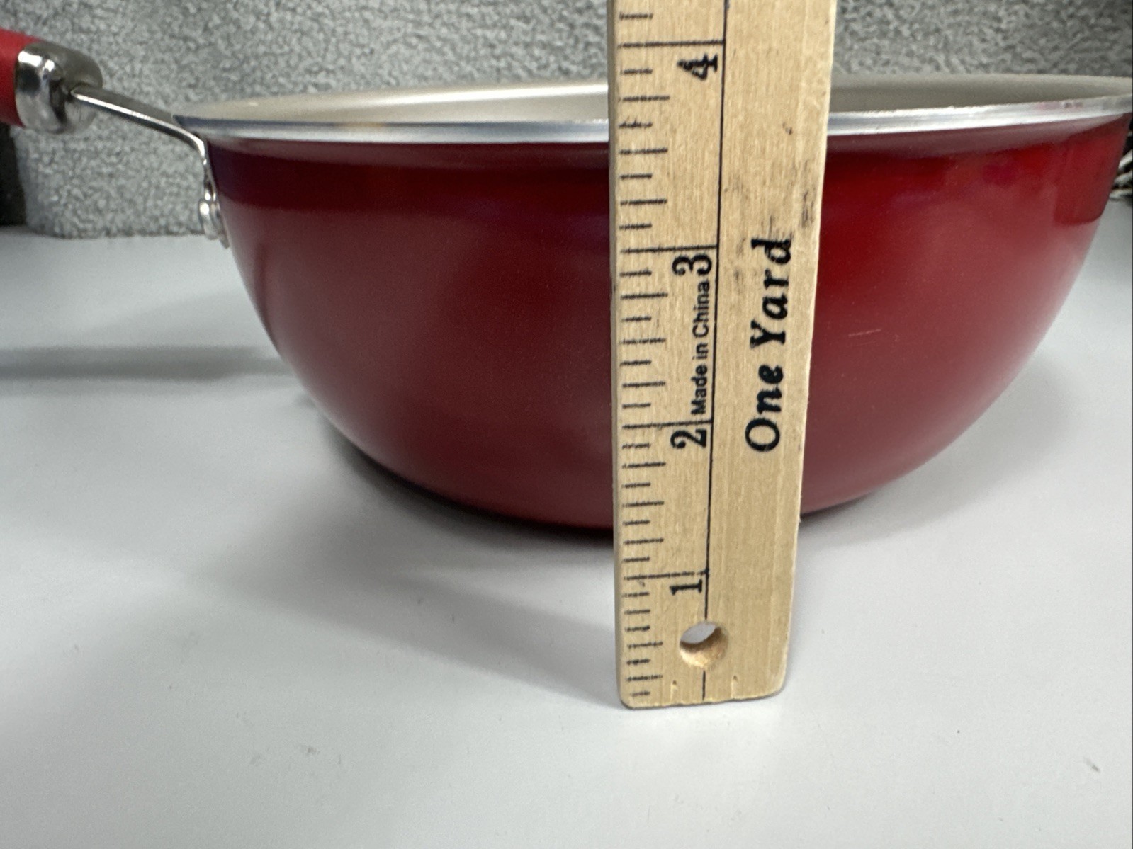 Rachael Ray Create Delicious 3qt Everyday Pan Red Shimmer 9” No Lid Excellent