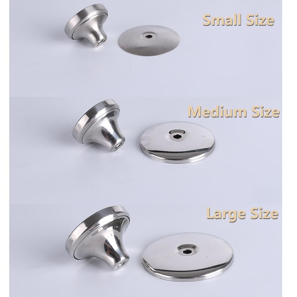 6 PCS Pot Lid Top Replacement Knob Set Stainless Steel Universal 3 Sizes Set