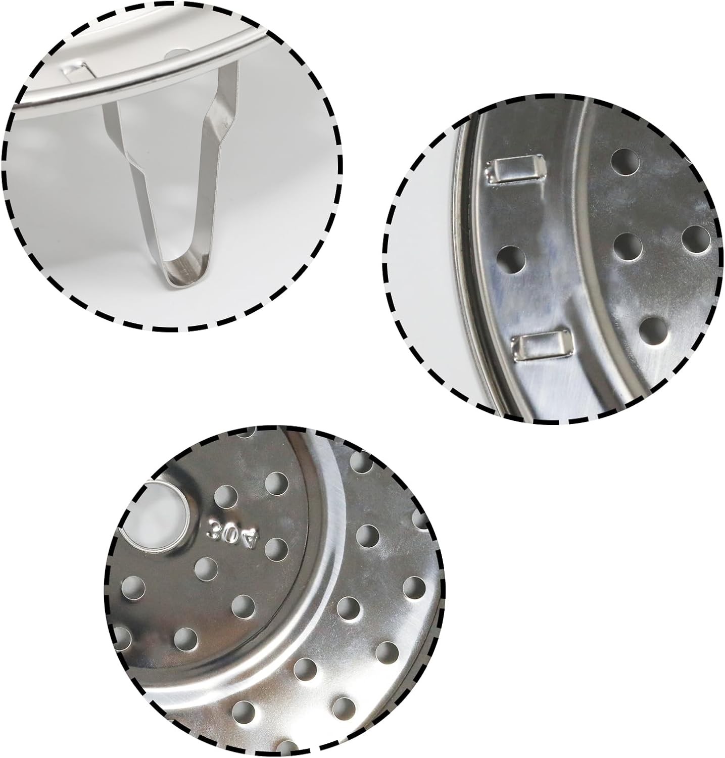 10.2″ /26cm 304 Stainless Steel Steaming Rack Multifunction Steam Basket W/