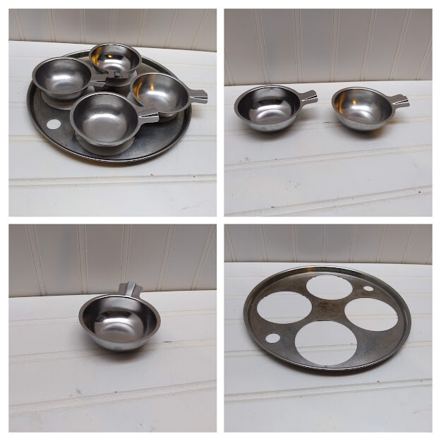 Pick Piece] Revere Ware Stainless Egg Poacher 2 5/8″Cup 8″ Skillet 8″Ring Insert