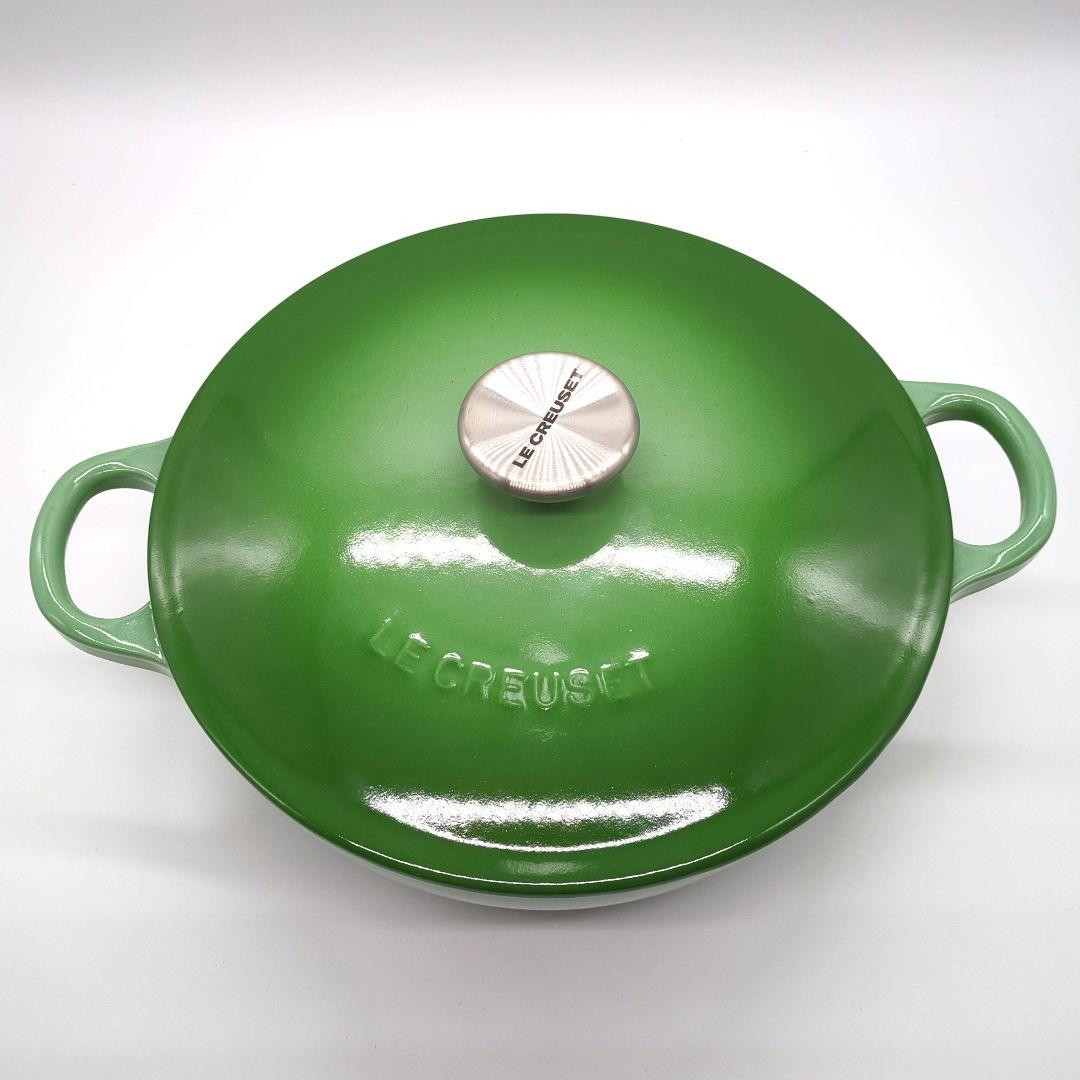 Le Creuset Marmite 22cm 8.2/3″ 2.6L 2.3/4qt Rosemary Green Cast Iron USED