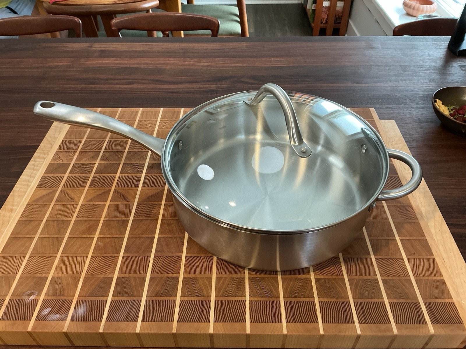Kuhn Rikon 3.17 Qt (3L) 11 inch 18/10 Stainless Saute /Fry Pan with Lid