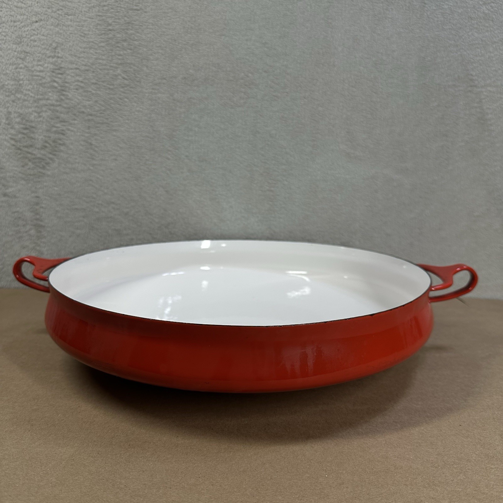 Dansk Designs France JHQ Red Kobenstyle Enamel Paella Pan Buffet Server 13.5in