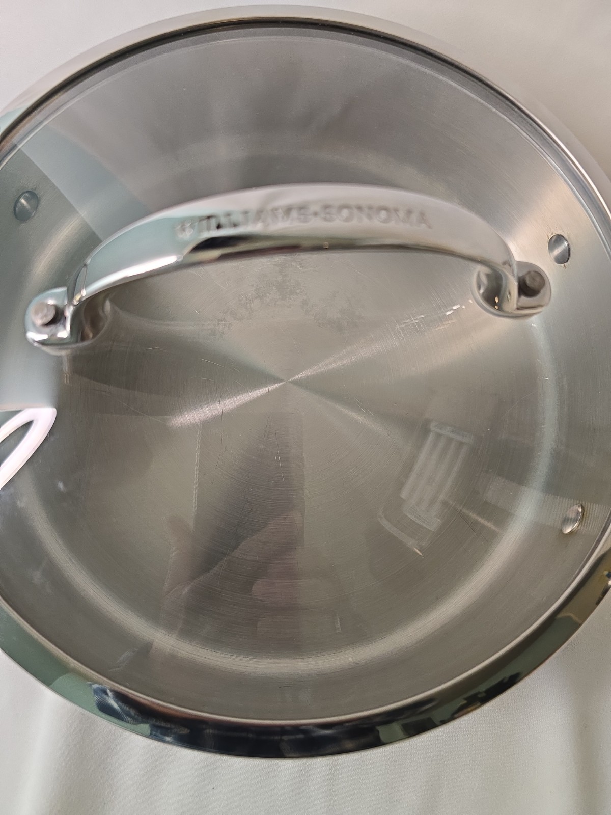 Williams Sonoma Hestan 3 QT Stainless Steel 9.5″ Casserole Pan Pot Italy #1014T