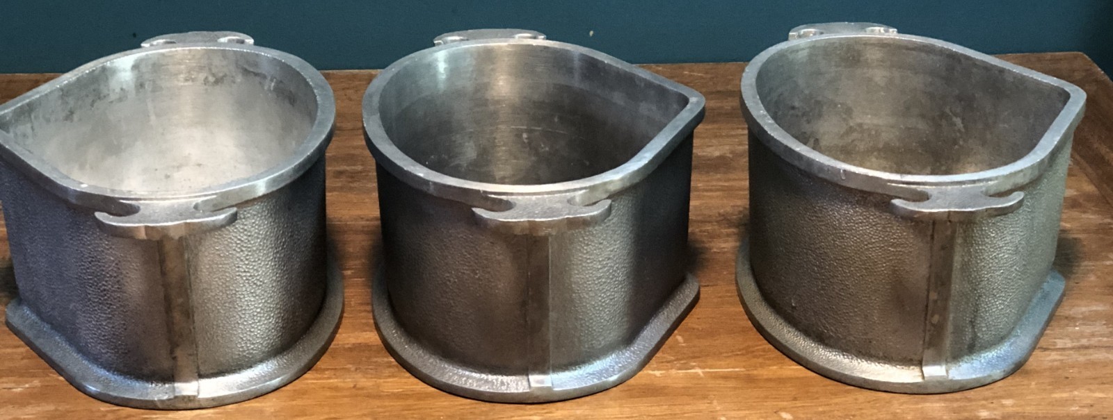 3 Piece Vintage Guardian Service Aluminum Triangle Heart Shaped Cook Serve Set