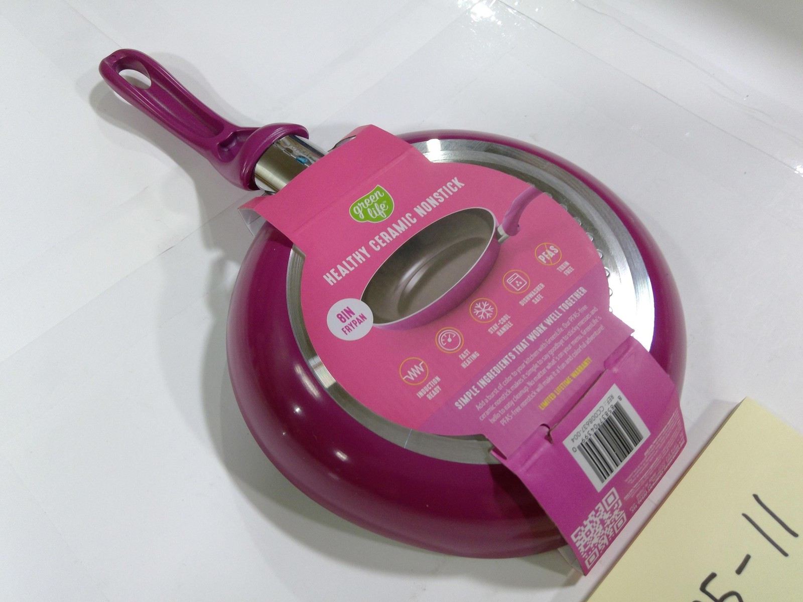 GreenLife Frying Pan 8 In Ceramic Nonstick Pink Induction Ready Dishwasher Safe