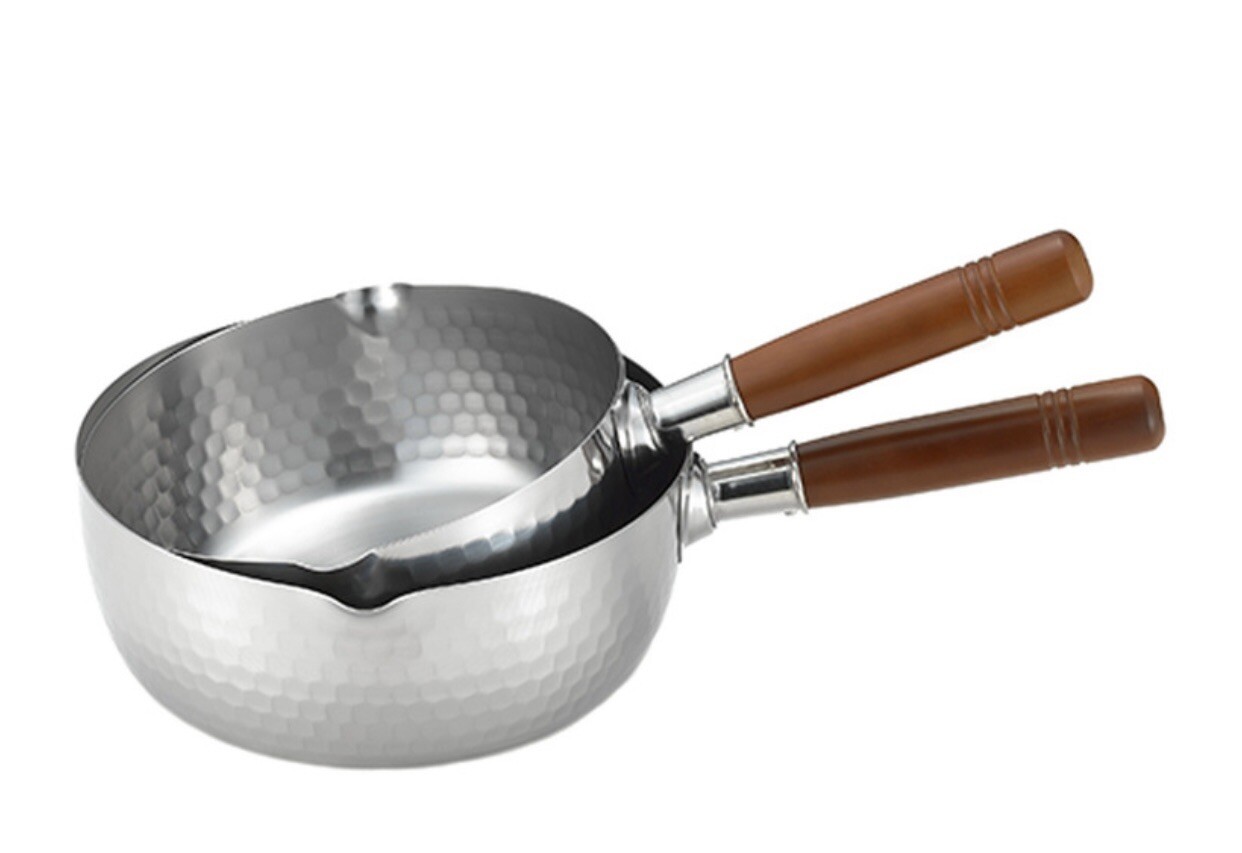 Yoshikawa, (Set of 2) Stainless Steel Saucepan Pot Set | Side Pouring Spouts