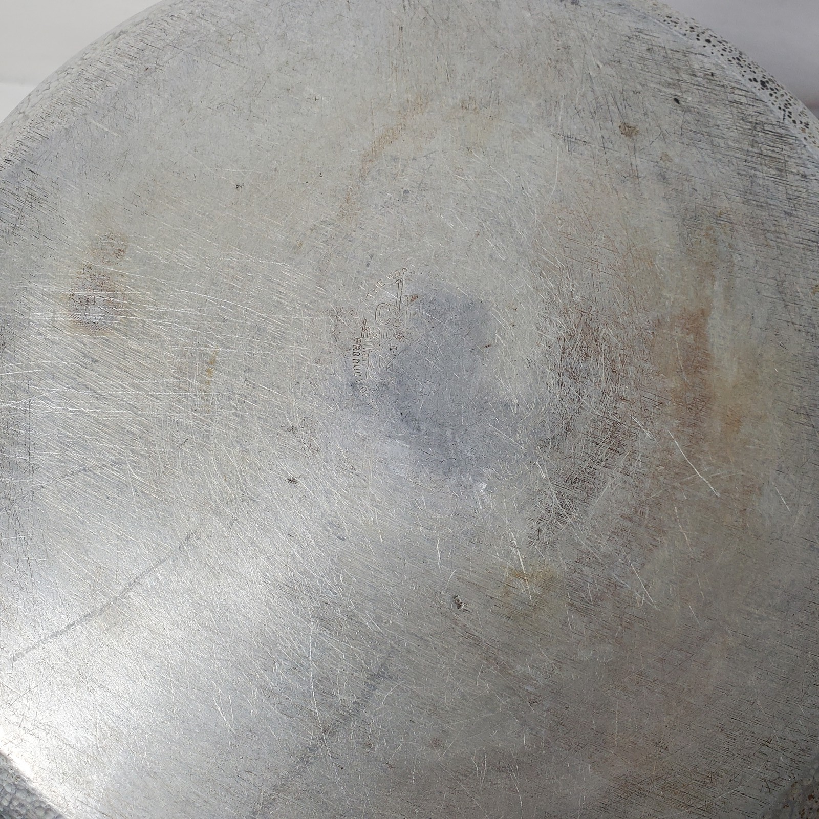 Vintage B.C.C. LTD. Hammered Aluminum Wok with Lid & Long Handle 11.5″ Diameter