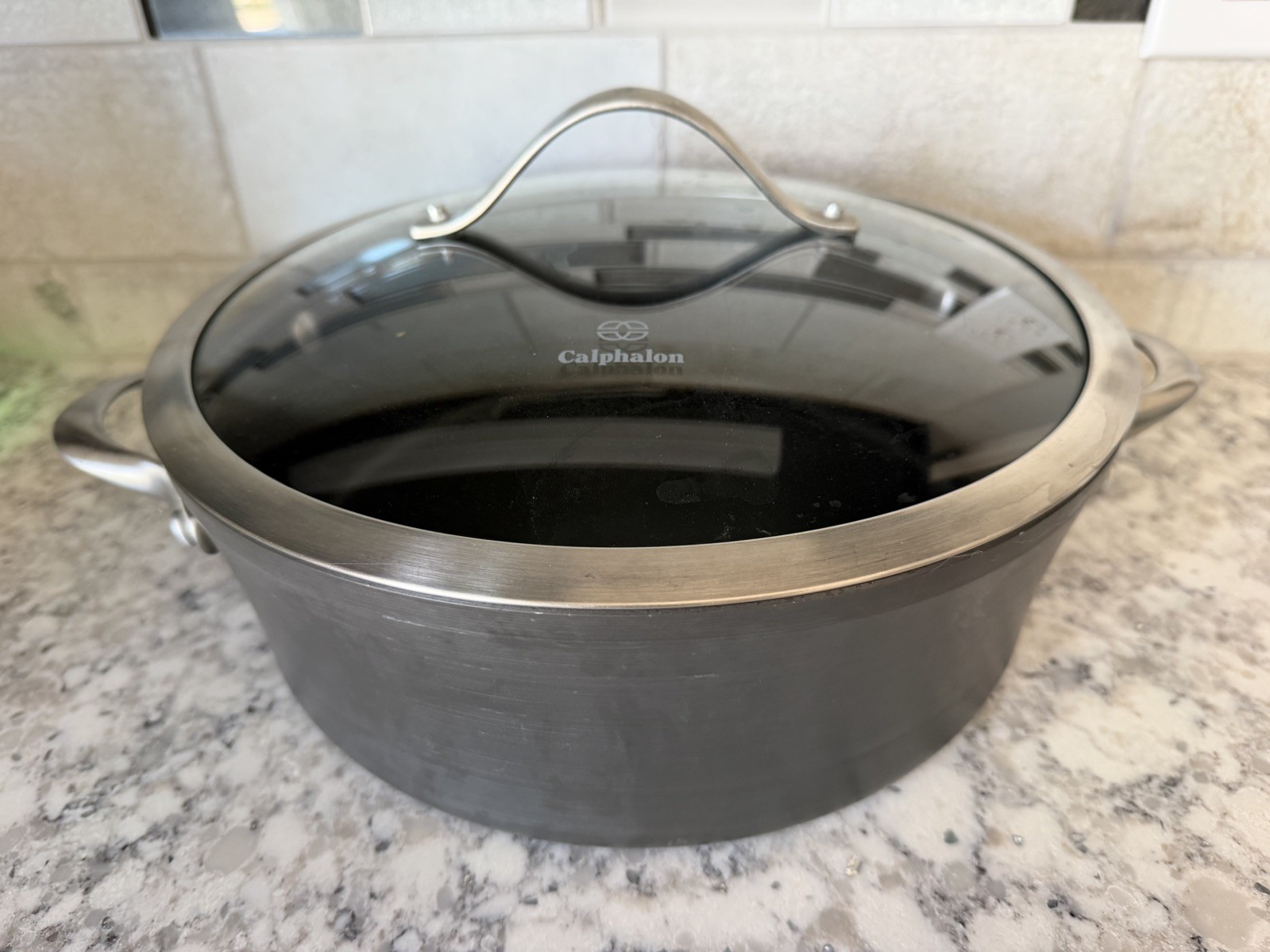 Calphalon 5 Quart Hard Anodized NonStick Pan Glass Lid 8785