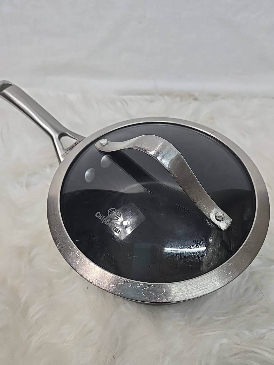 Calphalon Aluminum 1 1/2 Qt Anodized Saucepan 8701-2 Glass Lid