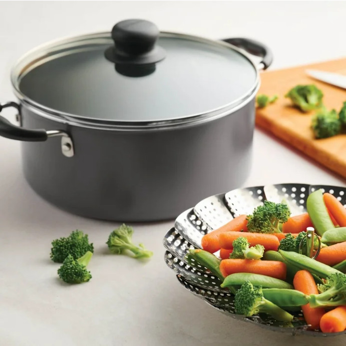 Tramontina Primaware 18 Piece Non-stick Cookware Set, Steel Gray