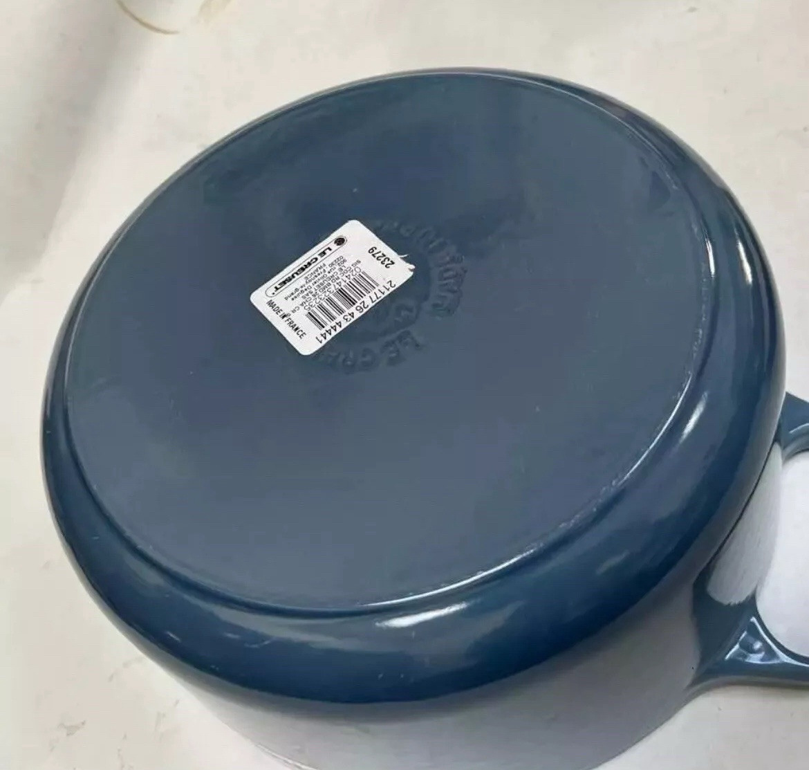 NEW Le Creuset Signature 5.5 Qt. Chambray Blue Dutch Oven # 26 FRANCE