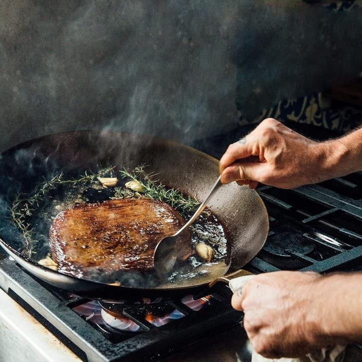 Bourgeat Black Carbon Steel Fry Pan (12 5/8)