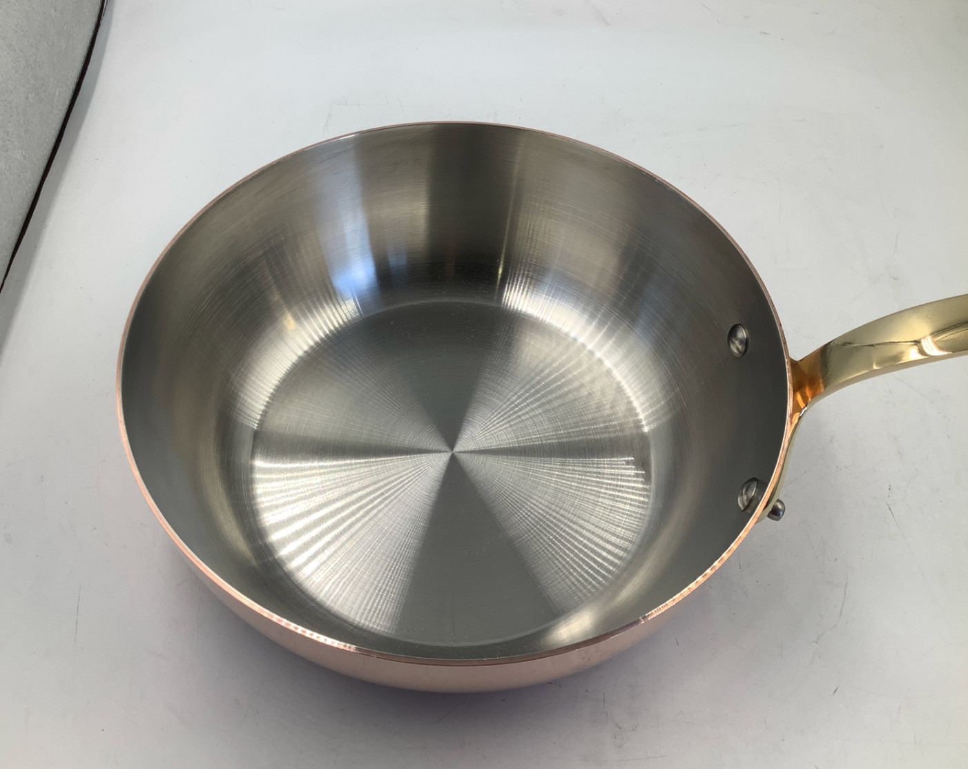 Mauviel M’Heritage 200 B 2mm Polished Copper & Stainless Steel Chef Pan, 3.7-qt