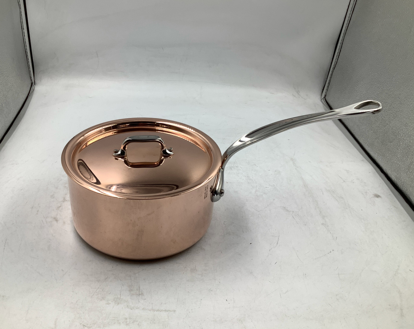 Mauviel M’Heritage 150 S Polished Copper & Stainless Steel Sauce Pan. 1.9 Qt