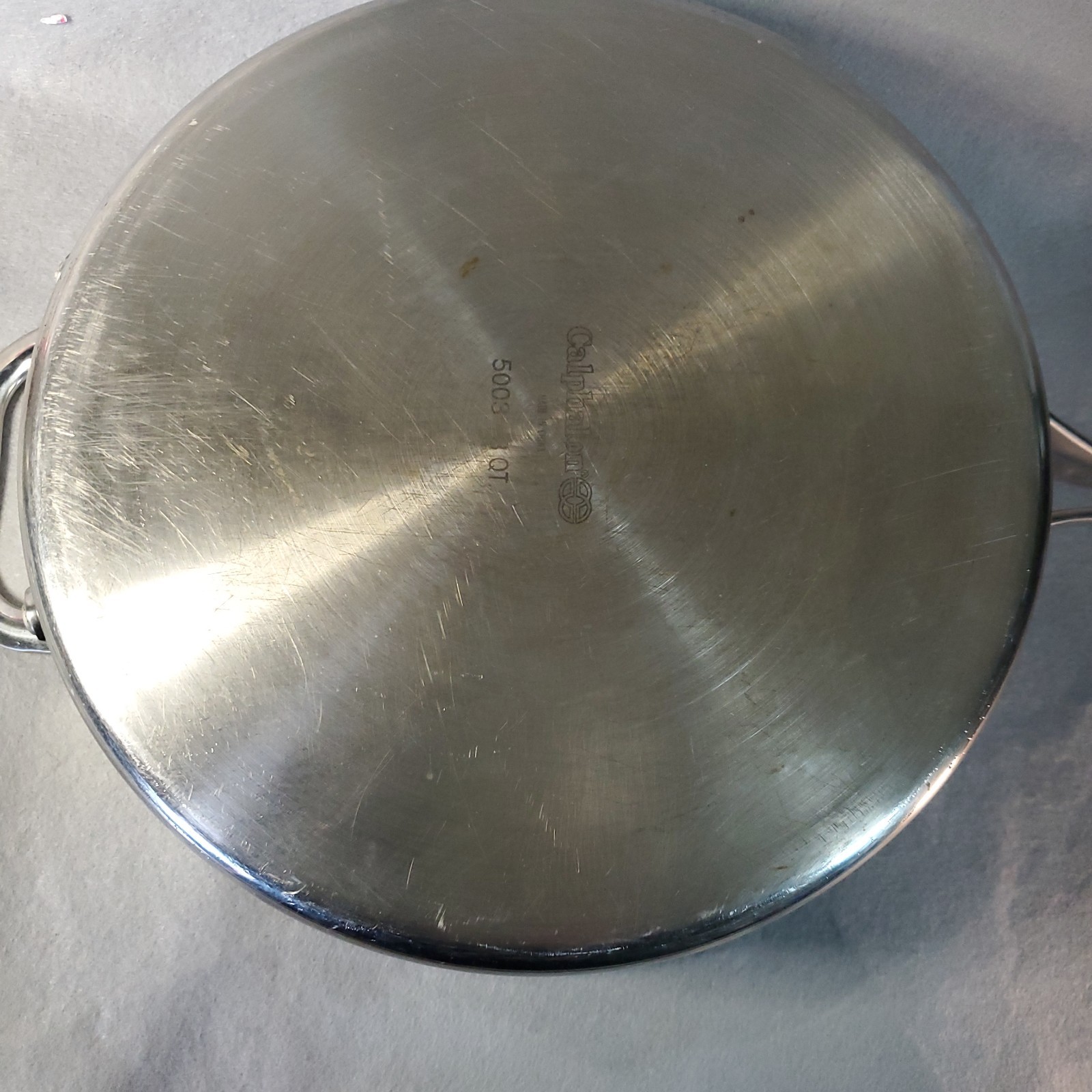 Calphalon 3 QT Quart Stainless Steel Pan Skillet Saute w/Glass Lid #5003 – READ