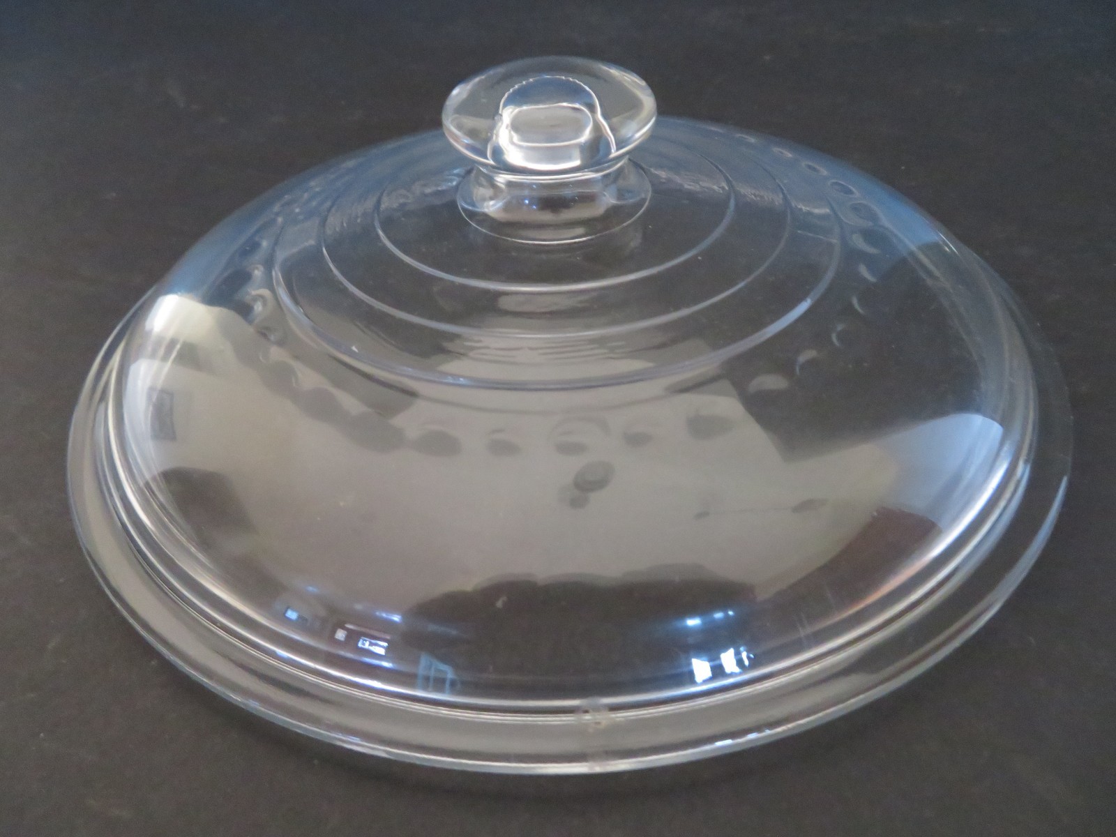 Vintage C-5 Domed Glass Lid – 7 1/2″ Inside 8 1/4″ Outside –