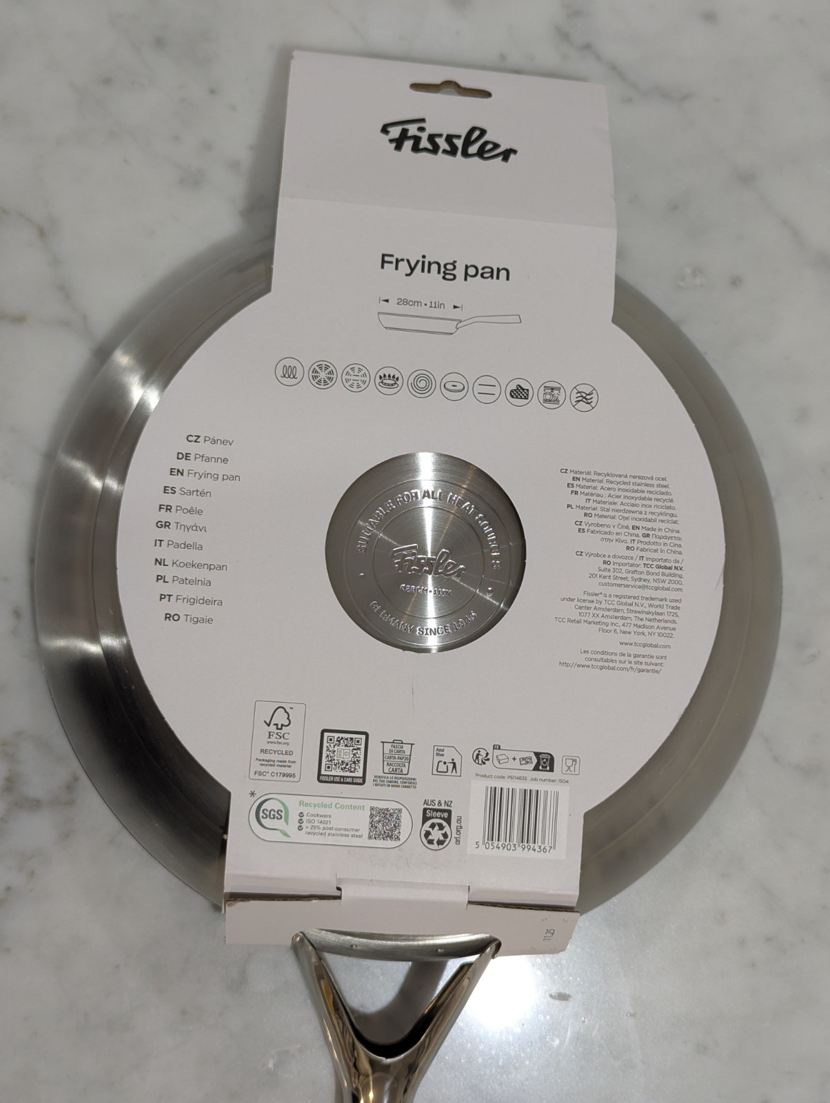 Fissler 28 cm Stainless Steel Frying Pan