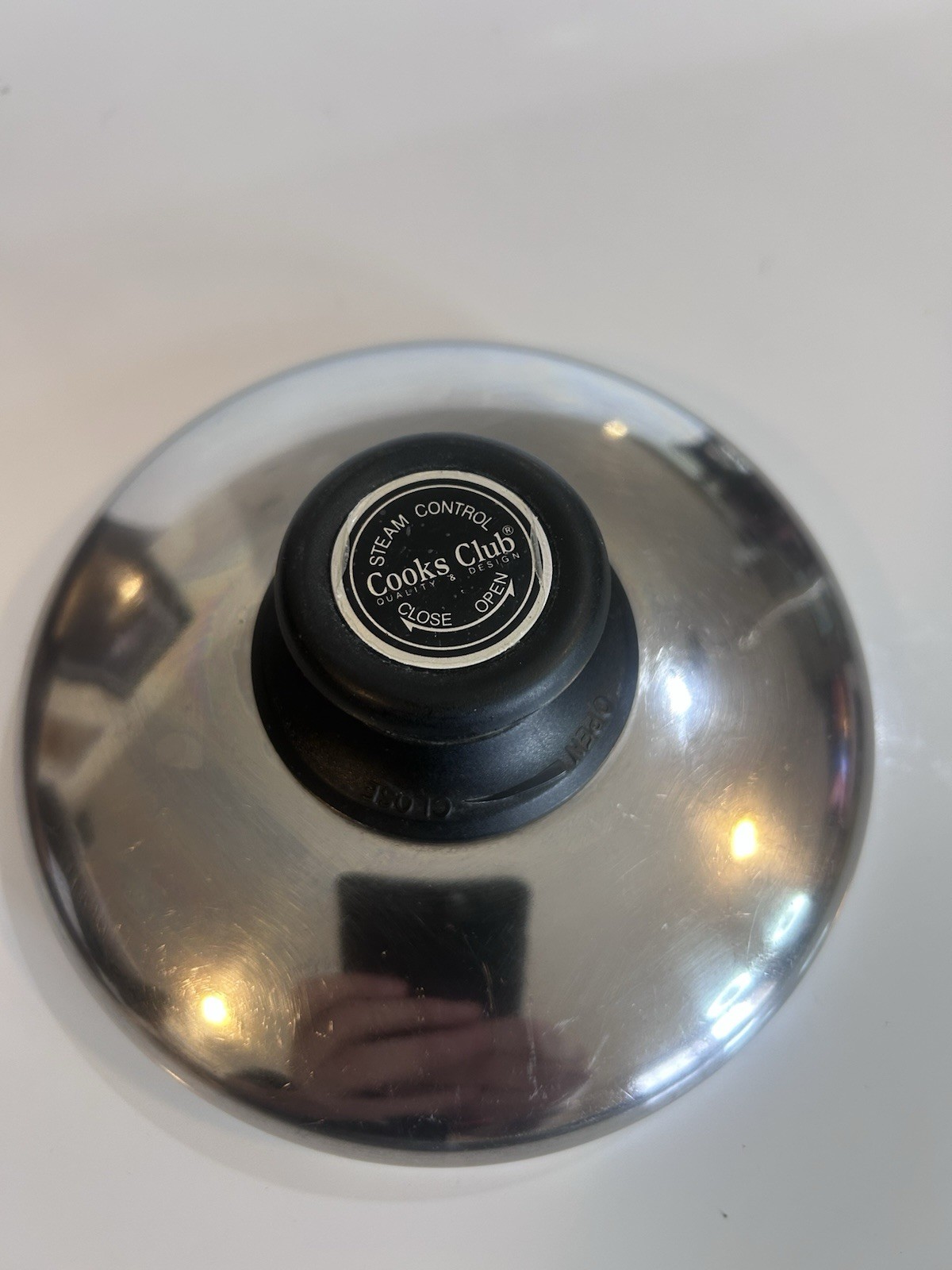 Cooks Club Steam Control Lid 5 1/2” Stainless Steel Vented 1QT Replacement Part