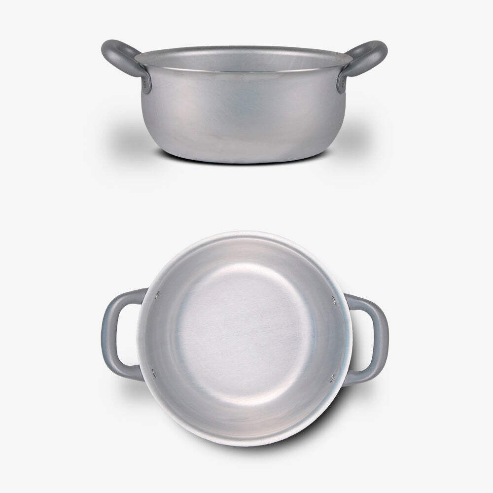 Mamù saucepan with two handles Made in Italy aluminum checkers cookware