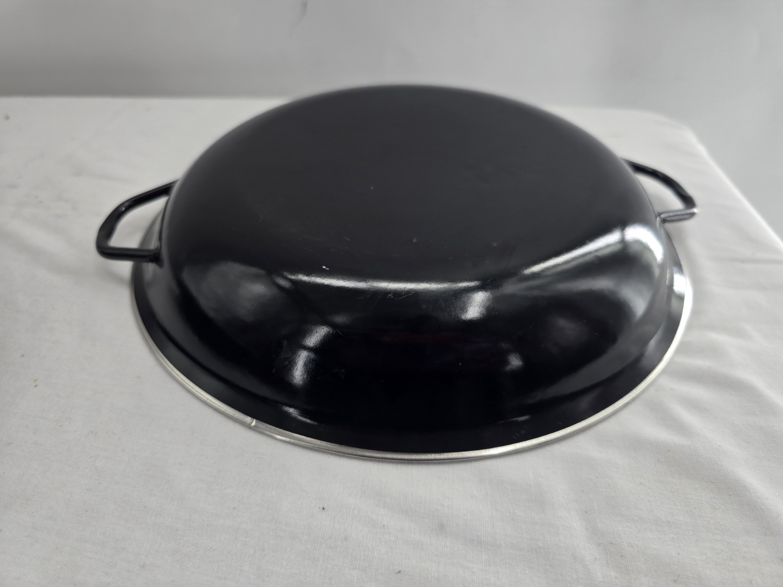 VTG Mid Century Modern Yugoslavian Emo Celje 3-Piece Enamel Nesting Sauté Pans