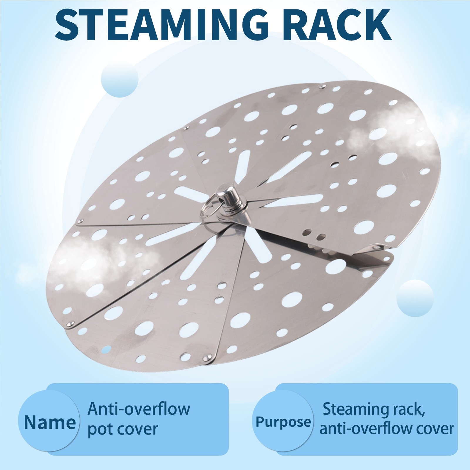 Stainless Adjustable Drop Lid Simmering Food Pot Cover -Overflow Cover4804