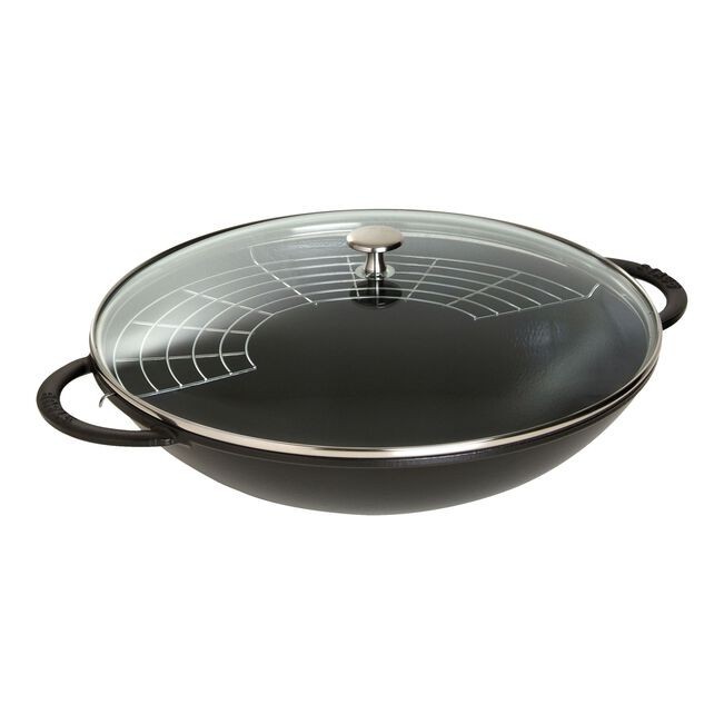 Staub Cast Iron Wok – Black Matte, 6-quart, Made In France